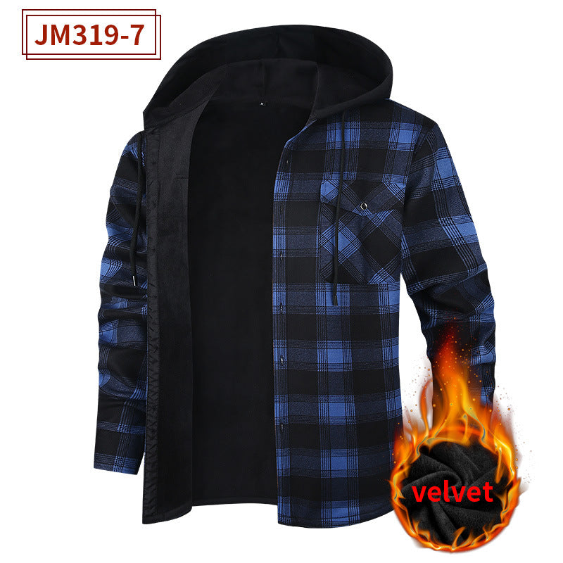 Herren-Kapuzenhemd mit Fleece-Futter – Bild 4 | LuxeStyle