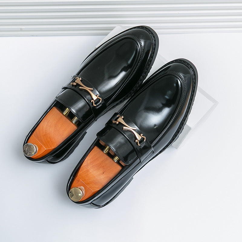 Herrenschuhe aus weichem Leder mit Glanz-Finish