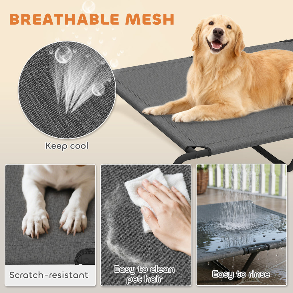 Erhöhtes Hundebett für grosse Hunde, Grau