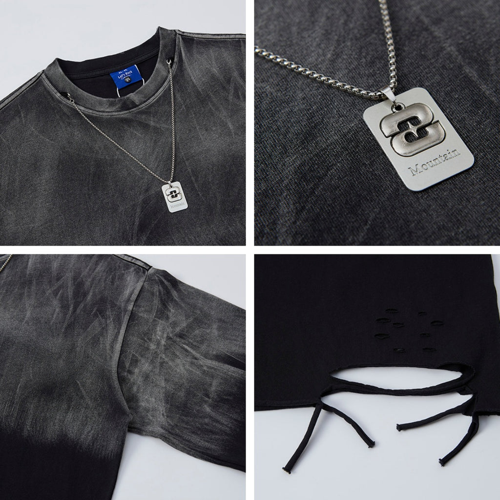 Ombre Washed-Look Loose-Fit Baumwollshirt
