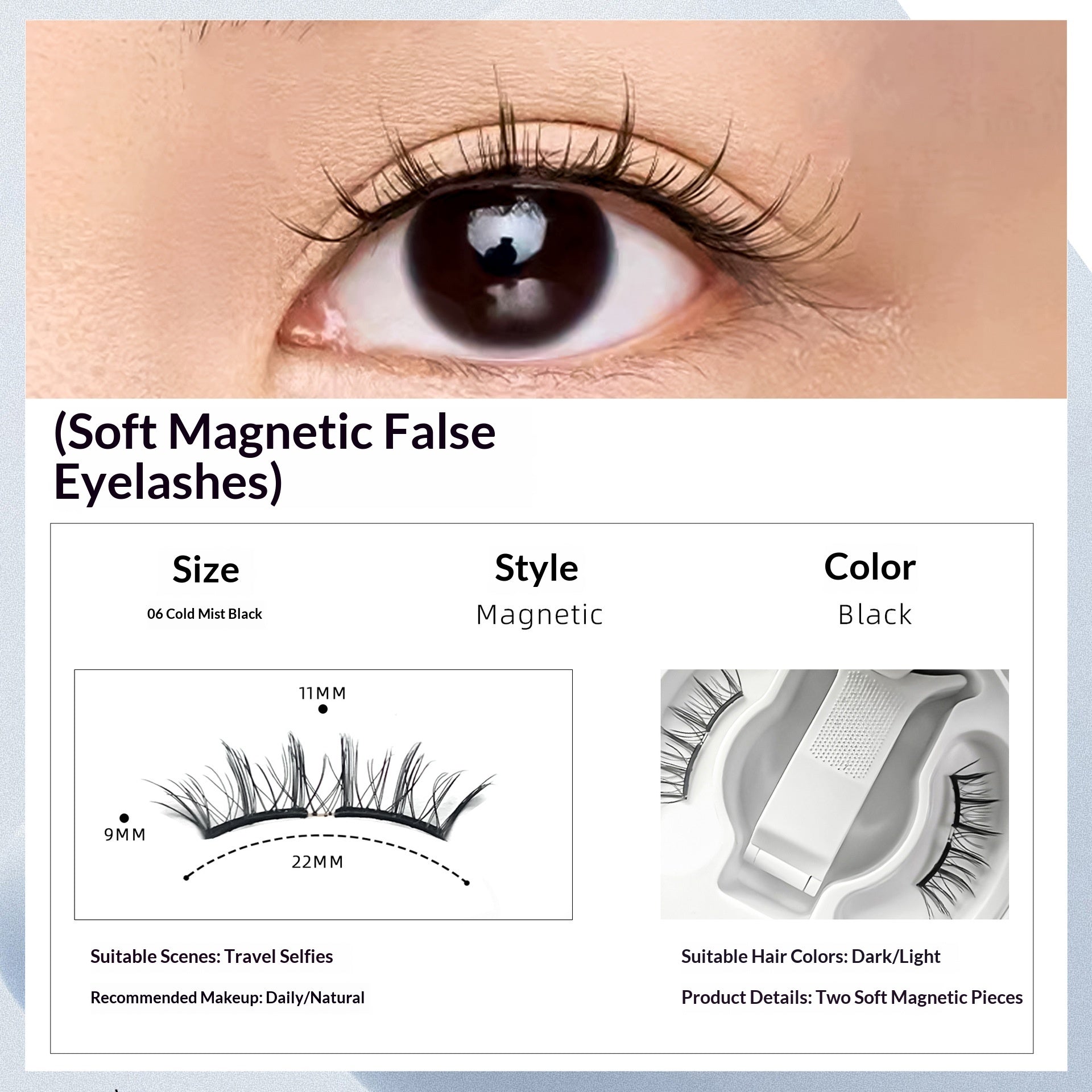 Weiche Magnet-Wimpern