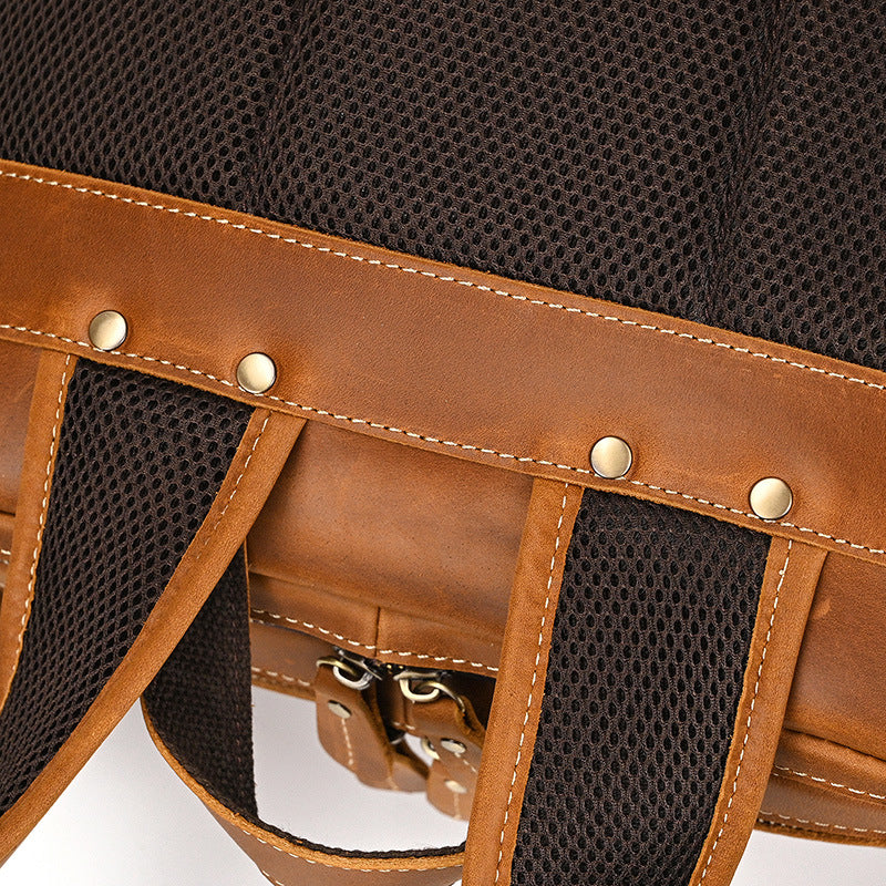 Lederrucksack Vintage Herren Rindsleder