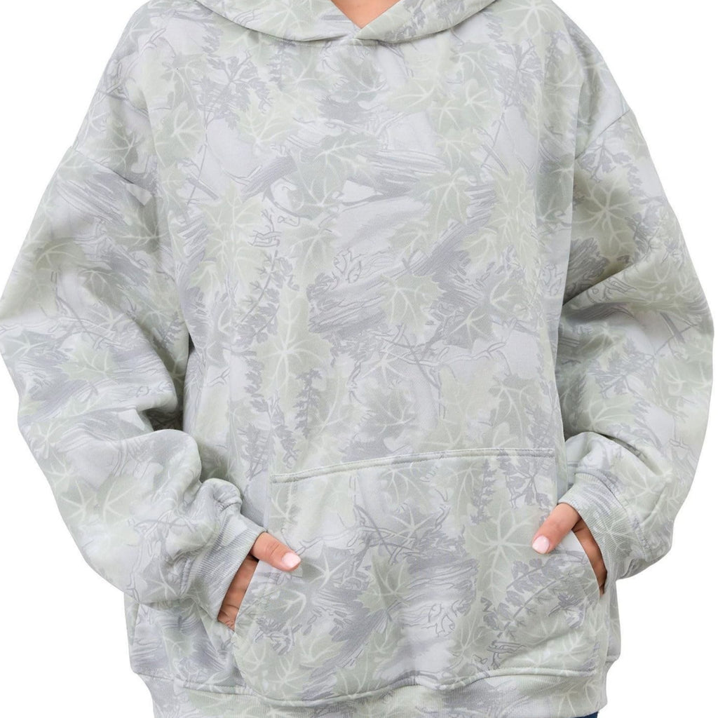 Damen Hoodie mit Ahornblatt-Camouflage-Print