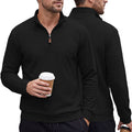 Herren Half-Zip Stehkragen Langarm-Sweatshirt