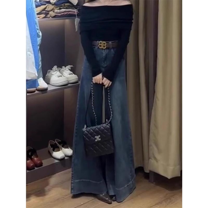 Stretch-Jeans mit weiter Passform