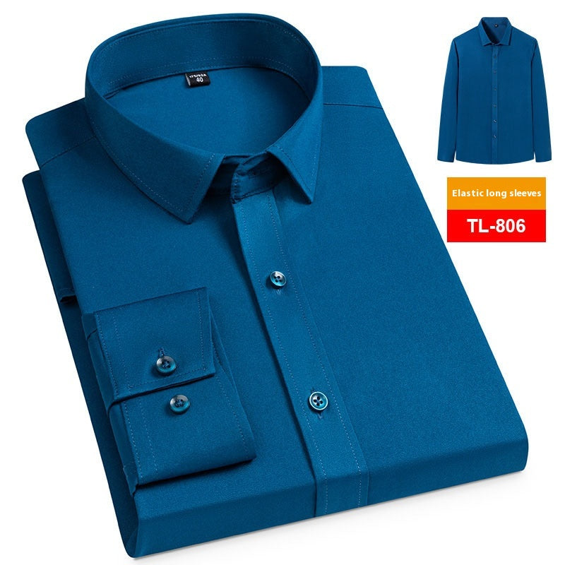 Männerlangarm-Poloshirt ohne Taschen – Bild 3 | LuxeStyle