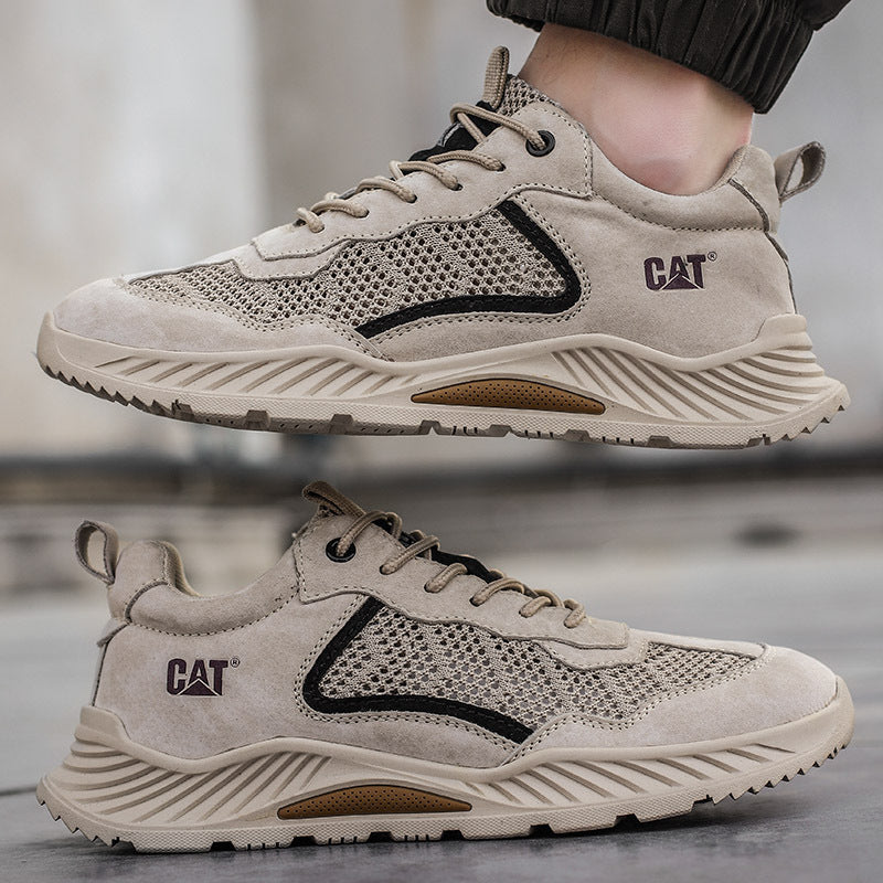 Atmungsaktiver Herren-Sneaker aus Mesh und Leder | LuxeStyle