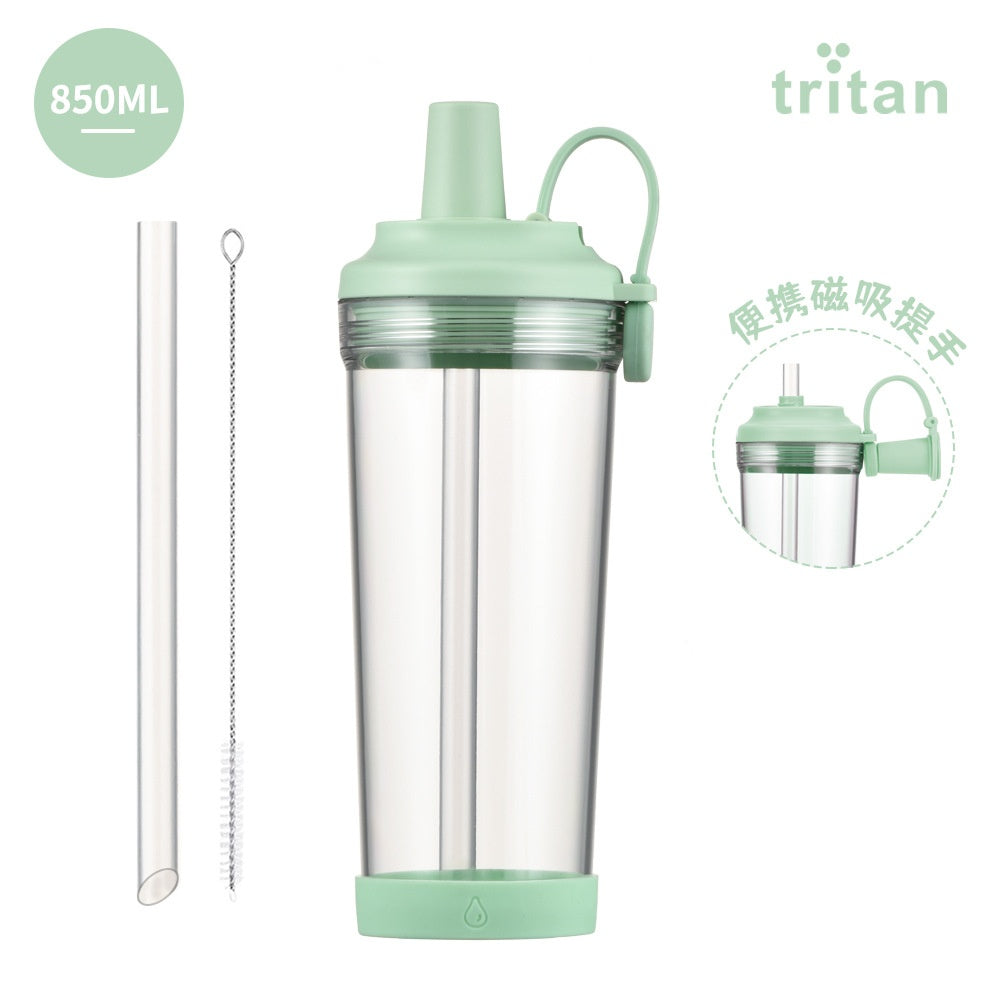 Trinkflasche mit Magnetgriff und Strohhalm – Bild 13 | LuxeStyle