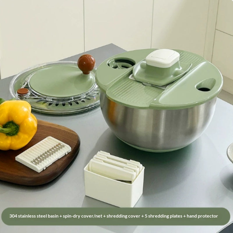 Salatschleuder mit Gemüseschneider