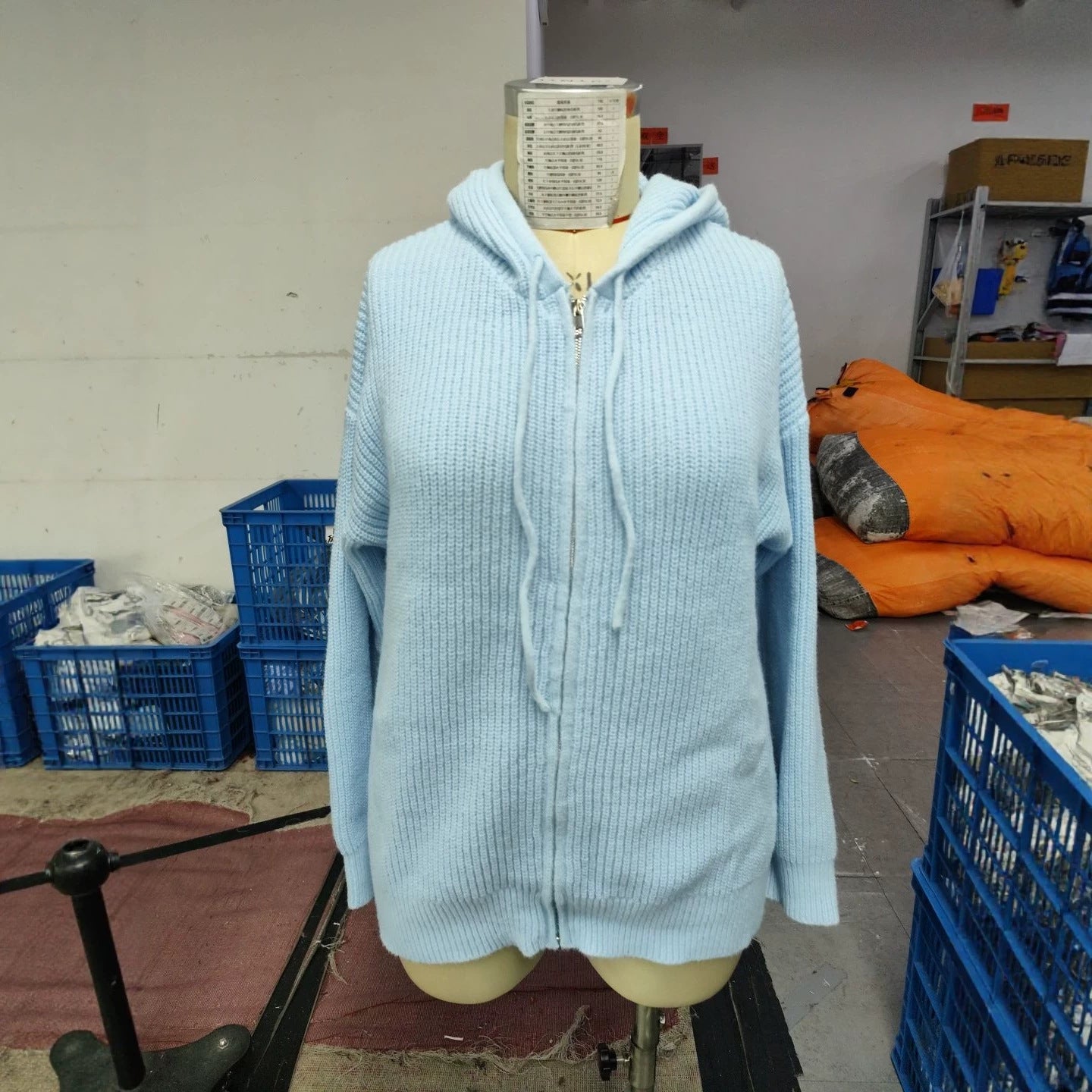 Hoodie-Cardigan mit Reissverschluss