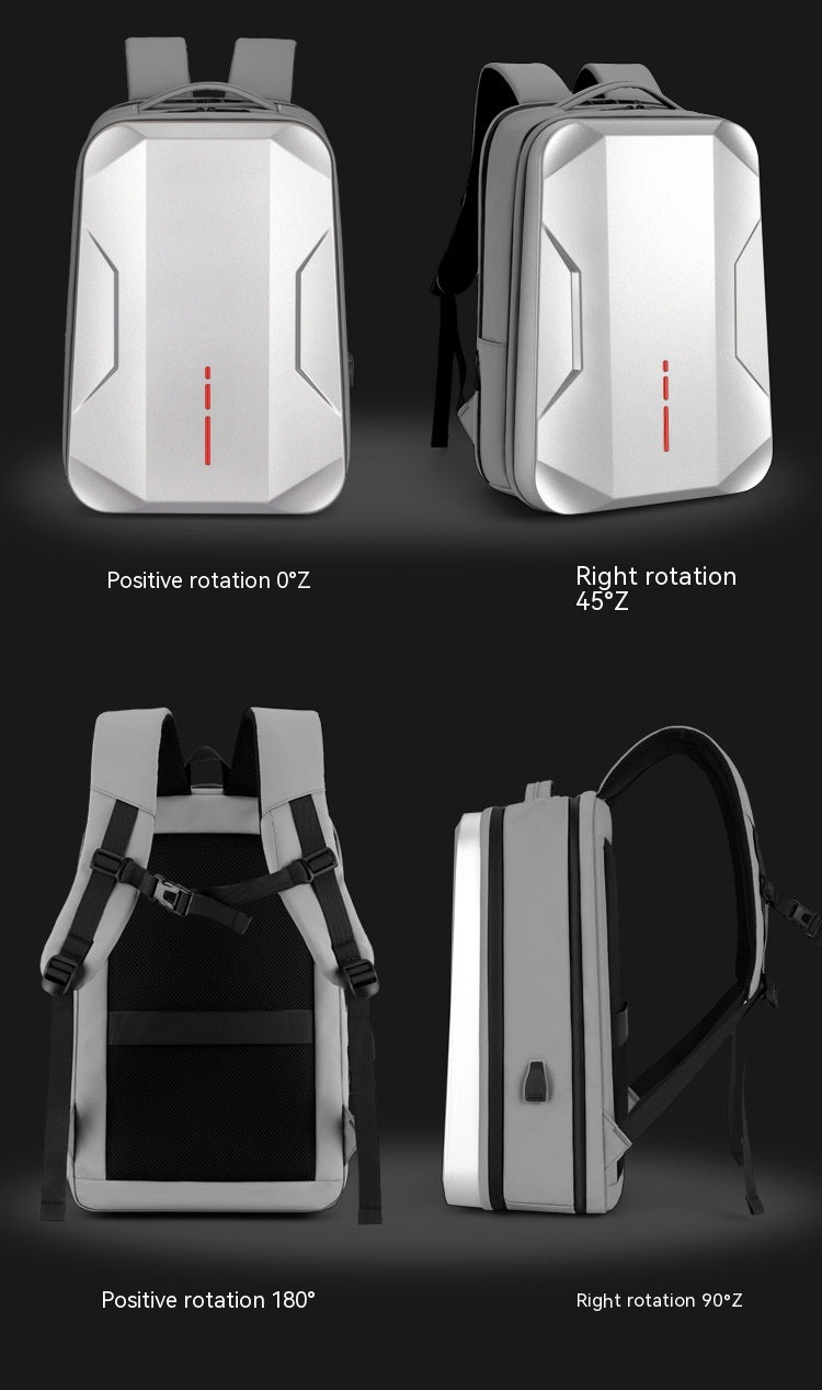 Business Rucksack mit Hartschale und USB-Anschluss