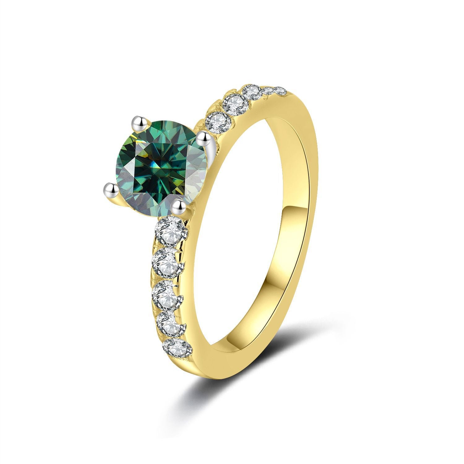 Moissanit Ring aus 925er Sterling Silber