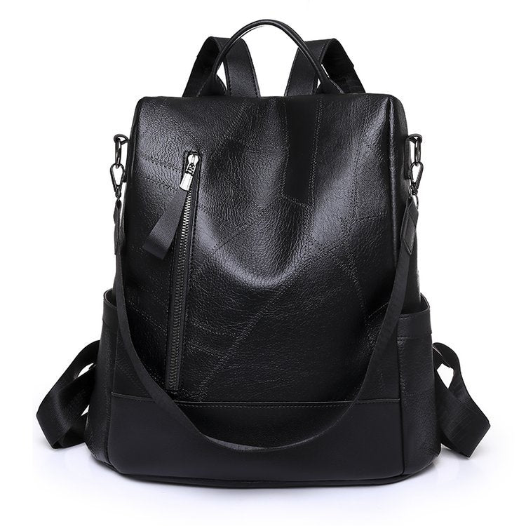 Rucksack aus weichem PU-Leder mit viel Stauraum