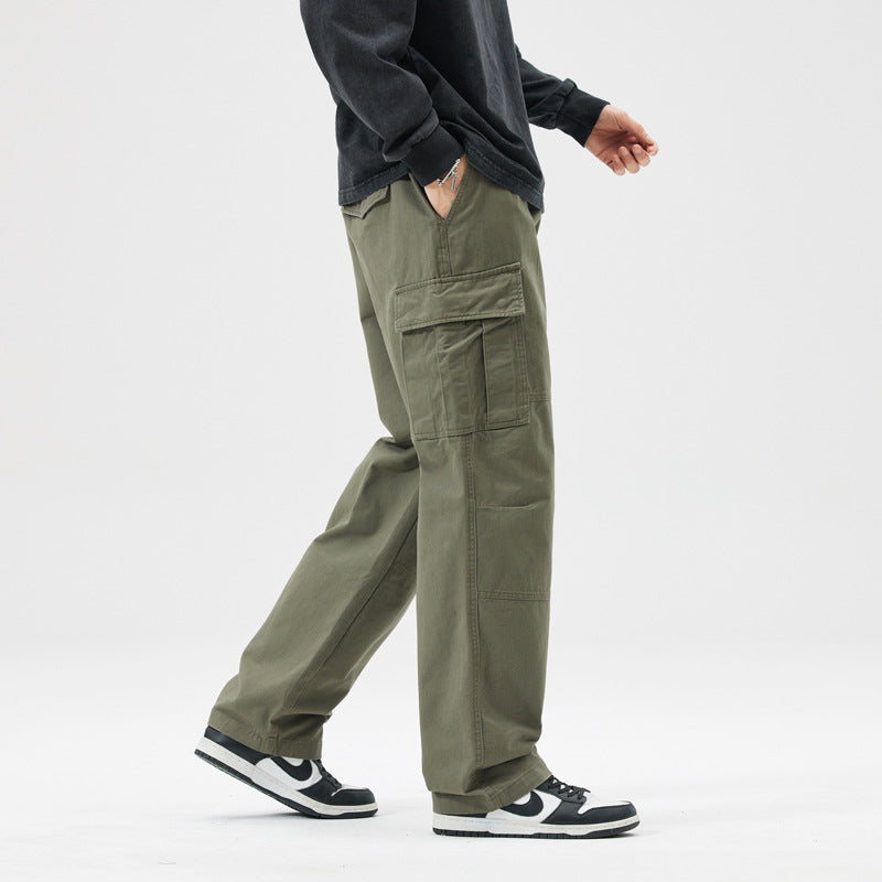 Herren Relaxed-Fit Straight-Leg Freizeithose