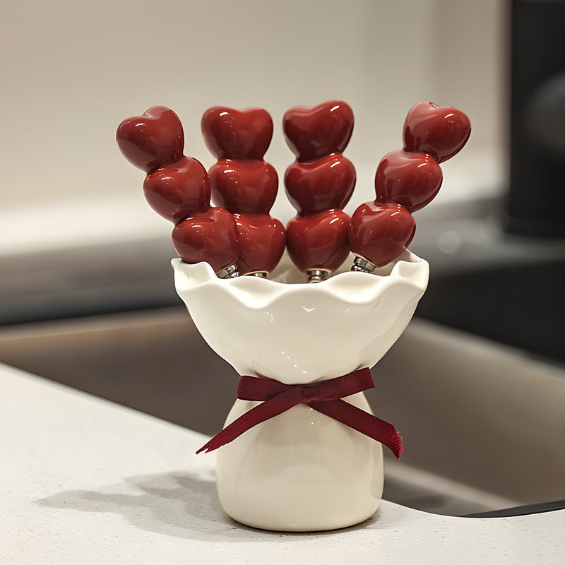 Keramik-Vorratsglas mit Gabel-Set – Bild 5 | LuxeStyle