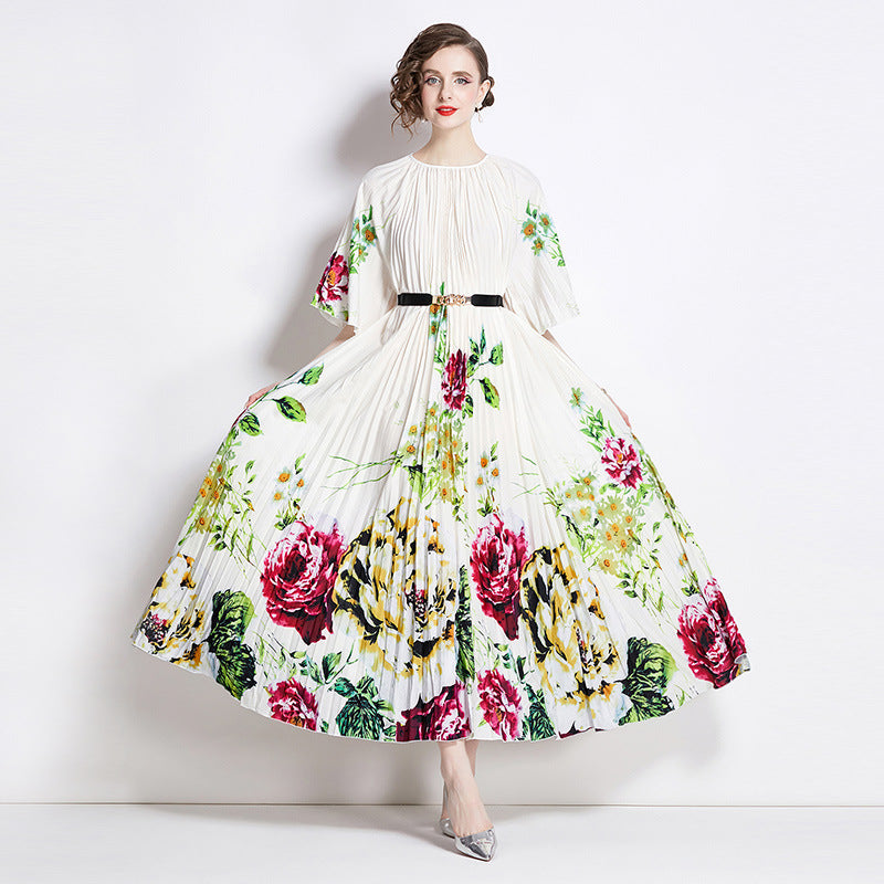 Mid-Sleeve Kleid im Vintage-Stil