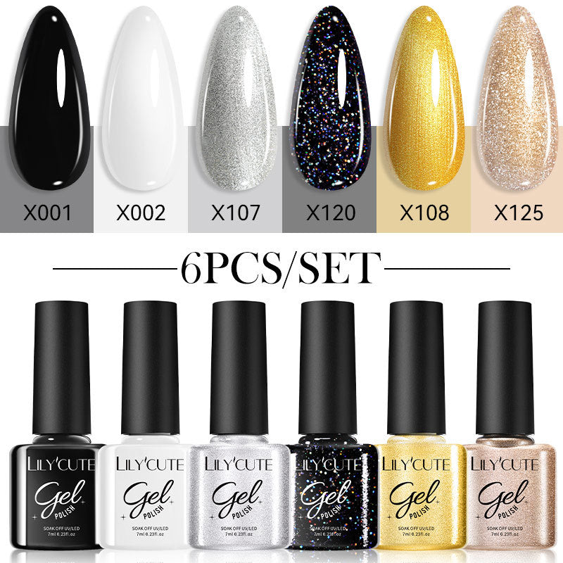UV Nagellack Set – Glitzer & Uni-Farben