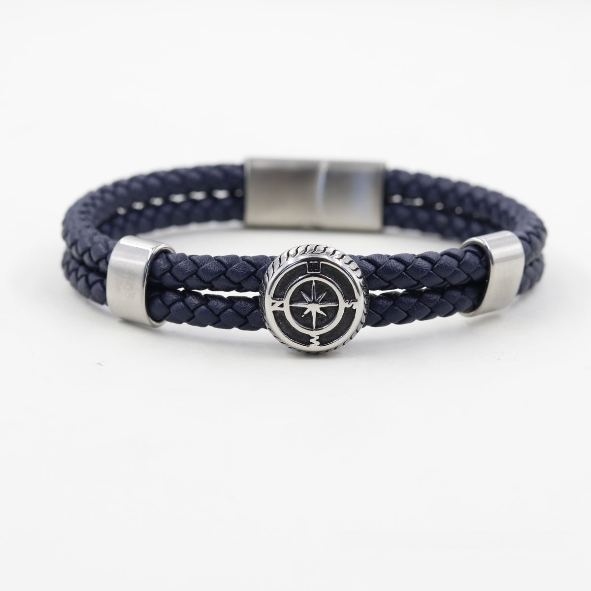 Herrenarmband aus Edelstahl, doppelt geflochten – Bild 2 | LuxeStyle