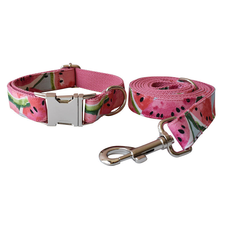 Hundehalsband und Leine im Blumenmuster – Bild 3 | LuxeStyle