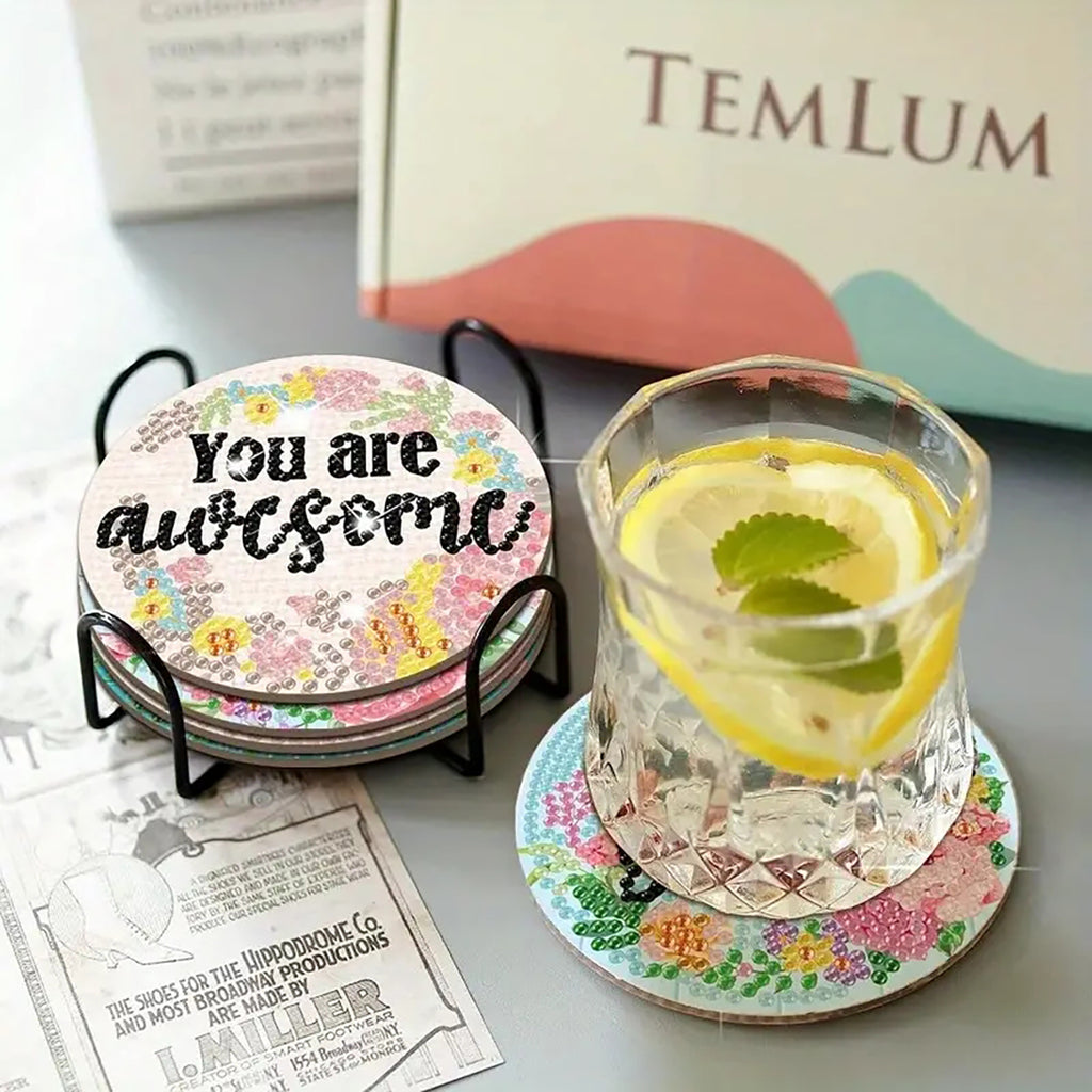 DIY Diamantmaler Coaster-Set für Anfänger