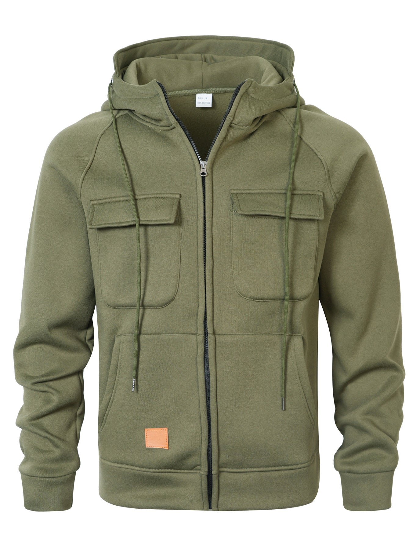 Herren Loose-Fit Hoodie mit Stehkragen & Taschen