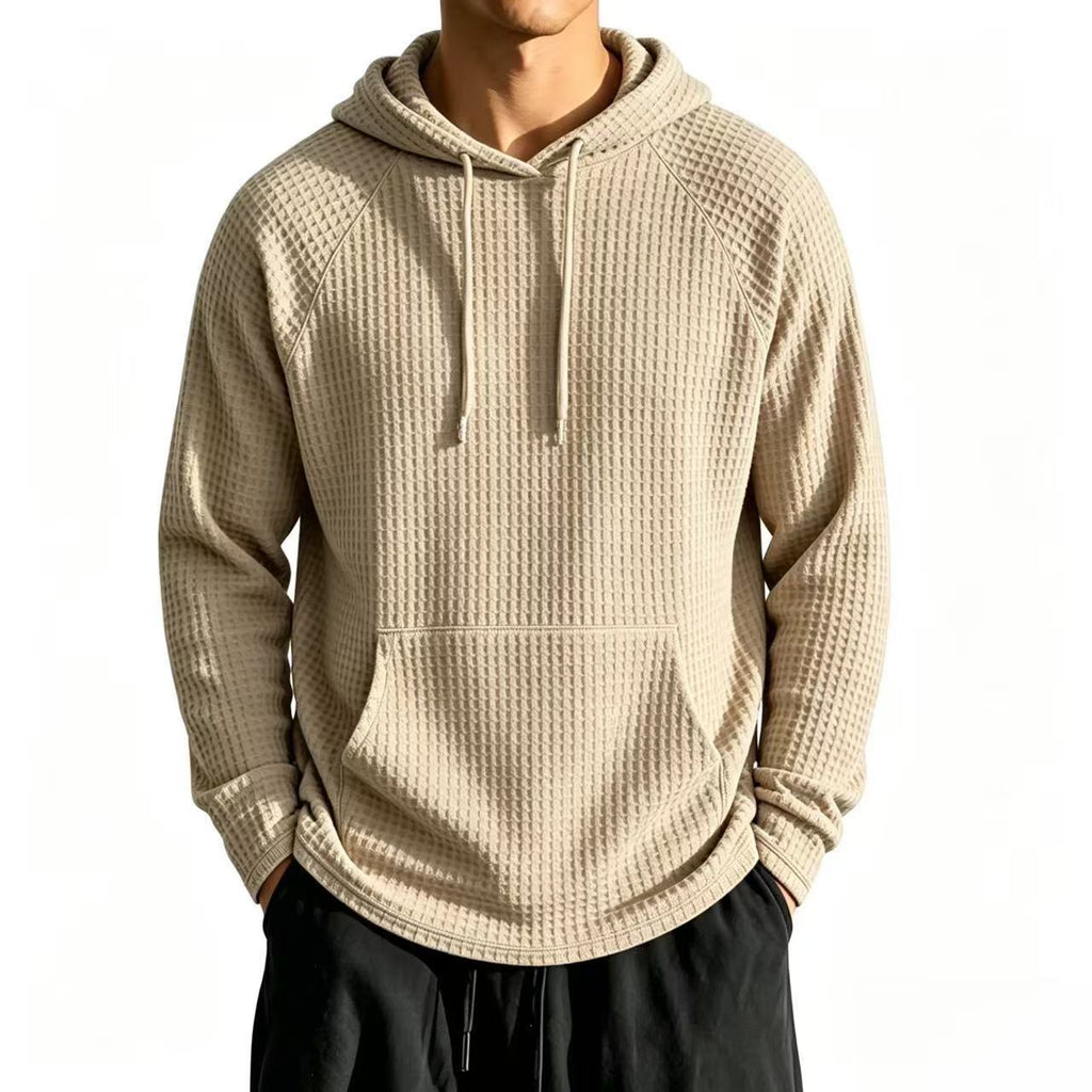 Herren Kapuzenjacke aus Waffelstrick