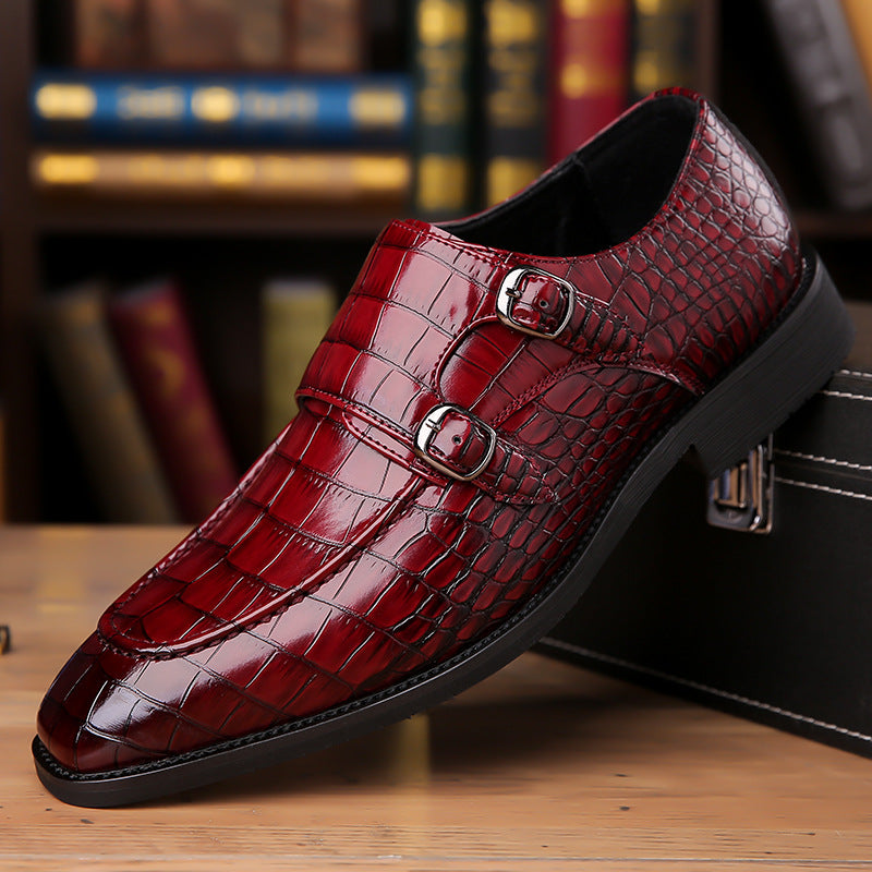 Krokodillmuster Lederschuhe mit Metallbremse – Bild 3 | LuxeStyle