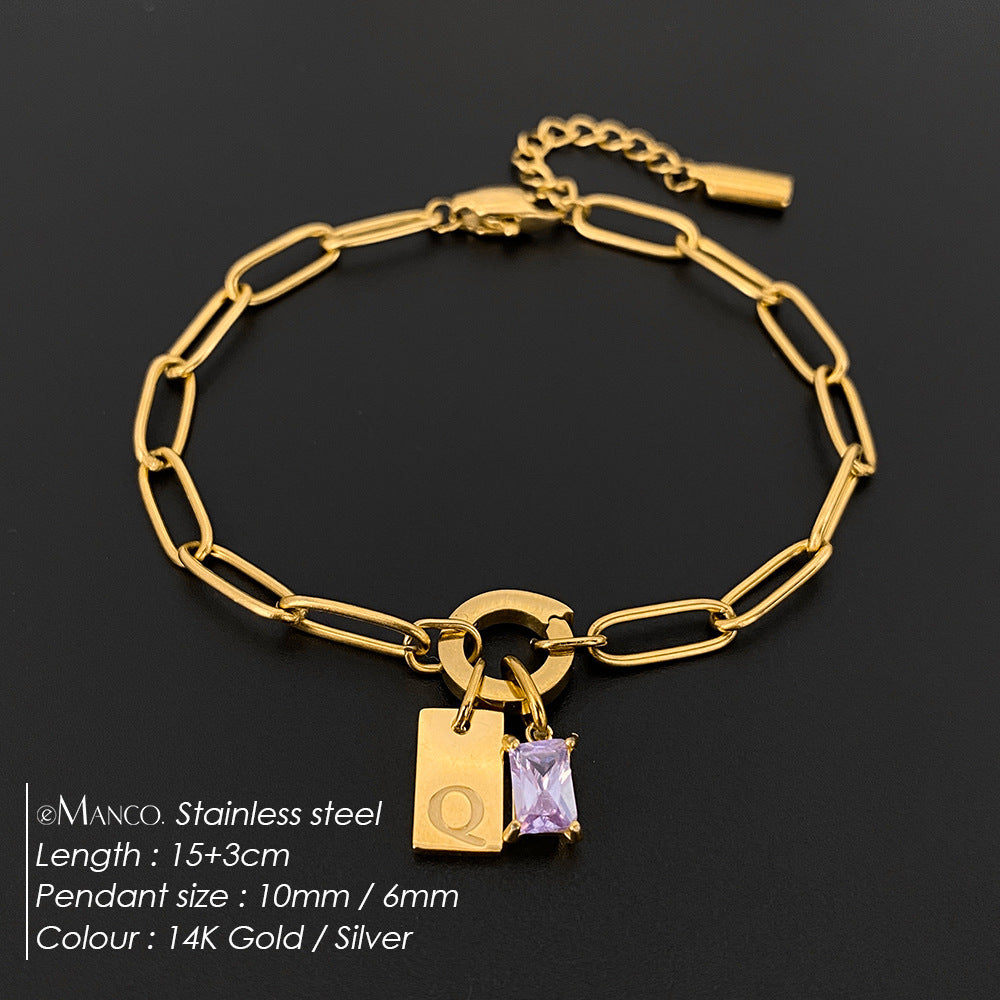 Rhinestone Buchstaben Armband – Bild 20 | LuxeStyle