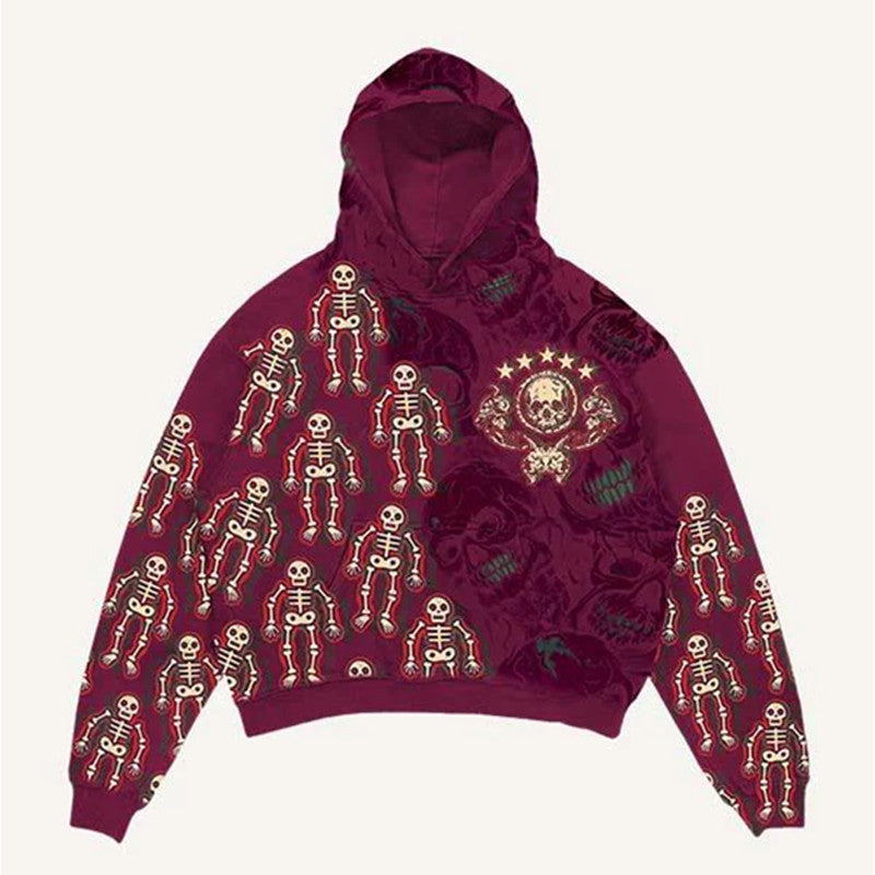 Retro-Hoodie mit Cartoon-Muster
