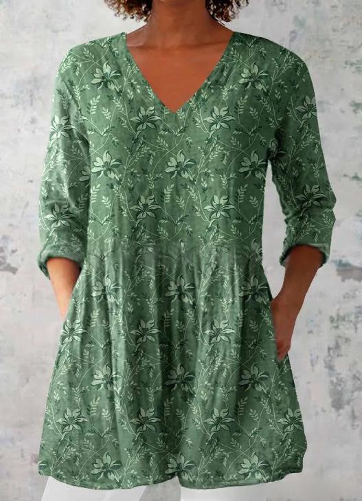 Kurzarmkleid mit 3D-Effekt und Print