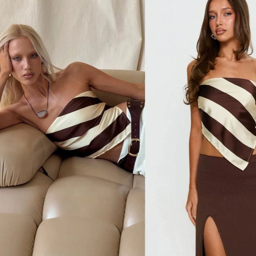 Gepunktetes Bandeau-Top