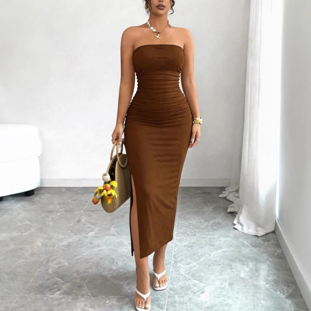 Enge Kleid mit Schlitz