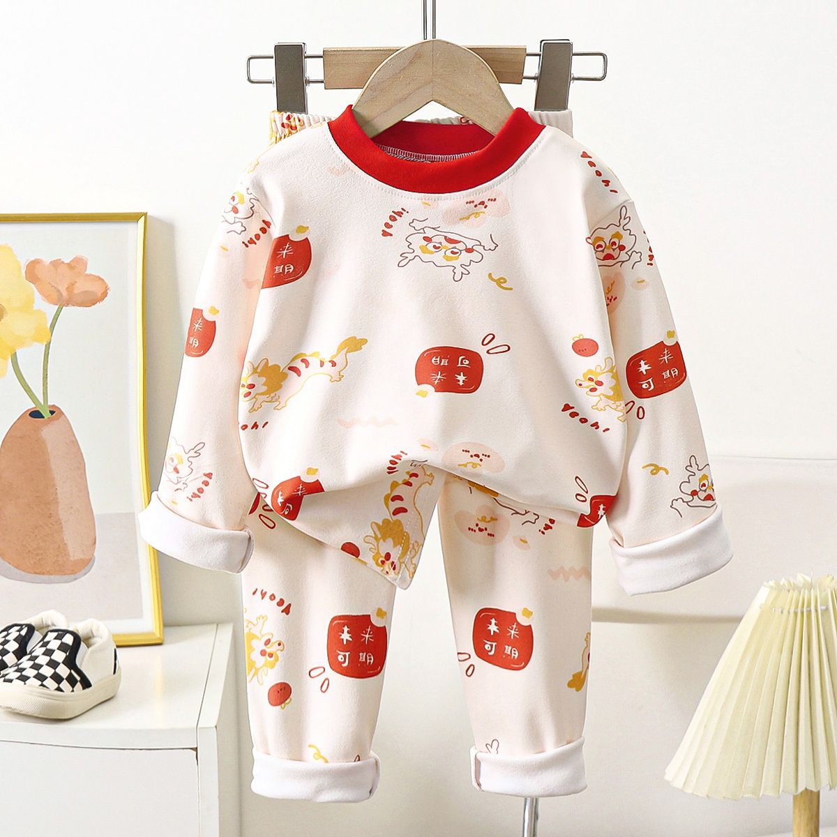 Zweiteiliges warmes Schlafanzug-Set für Kinder – Bild 13 | LuxeStyle