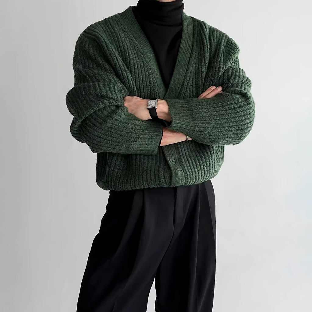 Herren Loose-Fit V-Neck Pullover