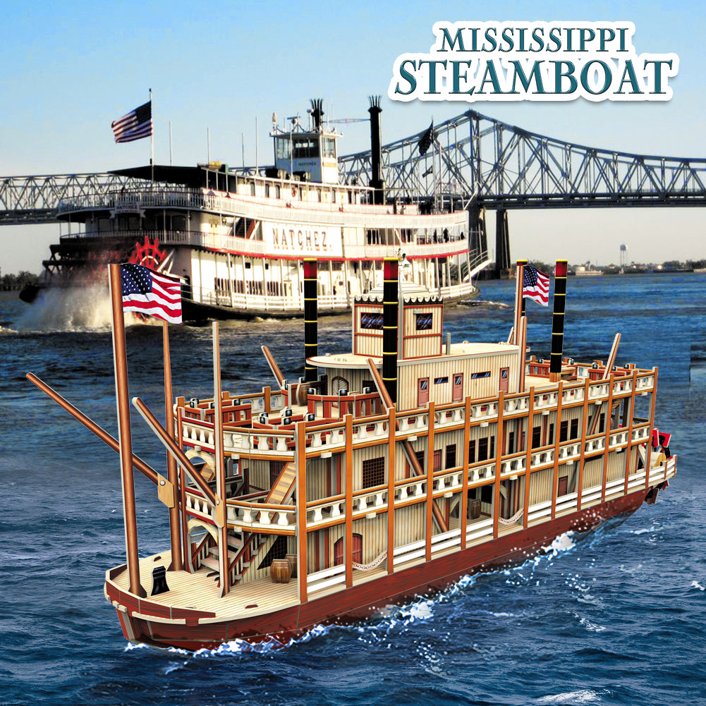 3D Puzzle Mississippi River Steamboat Modell – Bild 3 | LuxeStyle