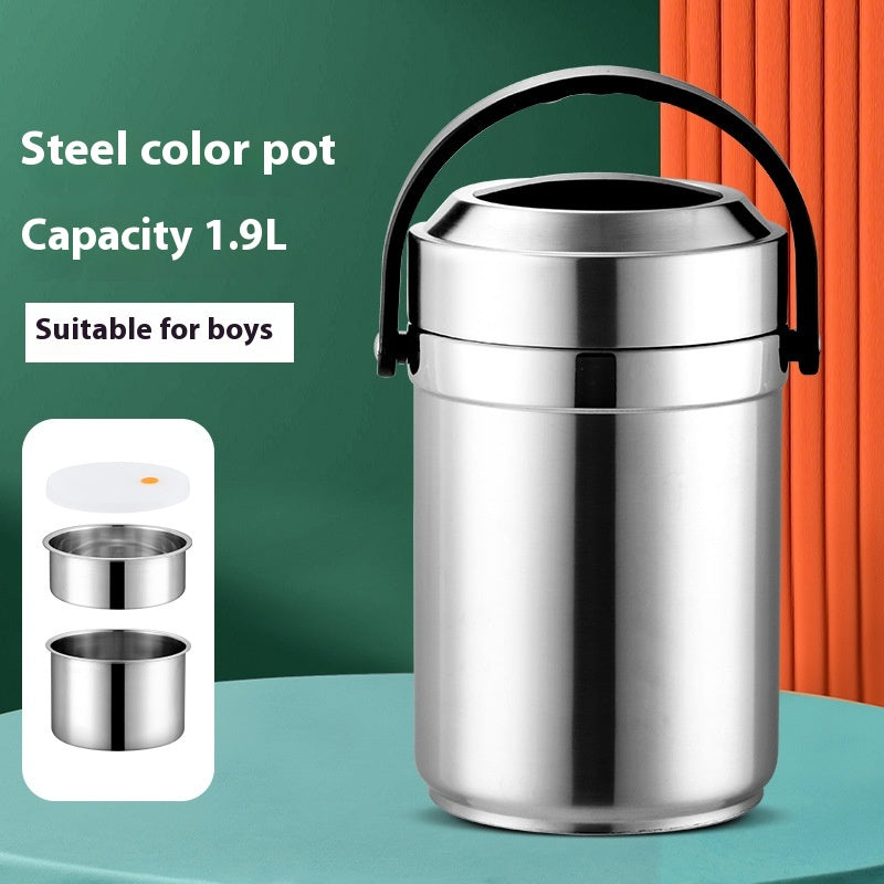 Thermos-Lunchbox aus Edelstahl, mehrlagig