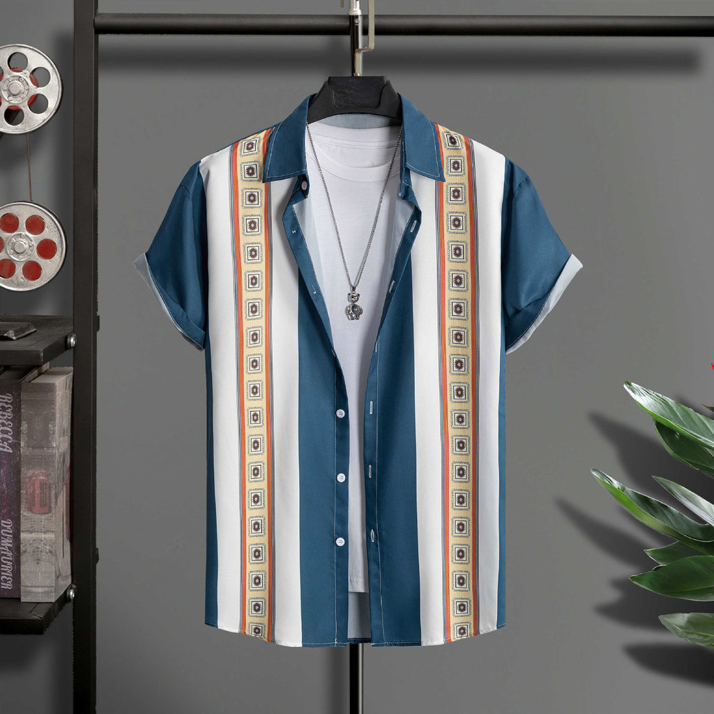 Herren Kurzarmhemd mit Digitaldruck – Bild 10 | LuxeStyle