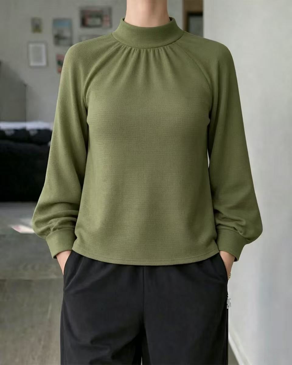 Strickpullover mit Rollkragen und Spitze – Ansicht 8