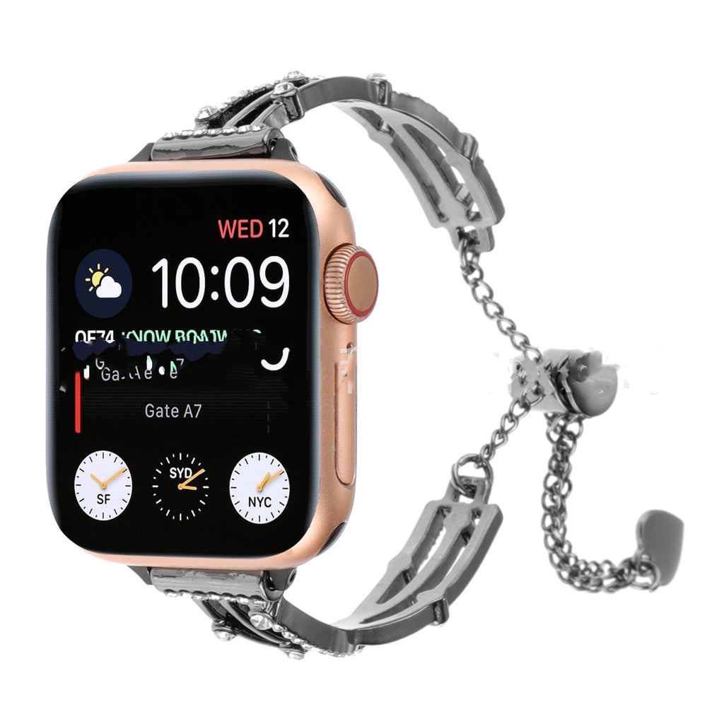 Metall‑Uhrband X‑Form mit Strass für Apple Watch – Bild 7 | LuxeStyle