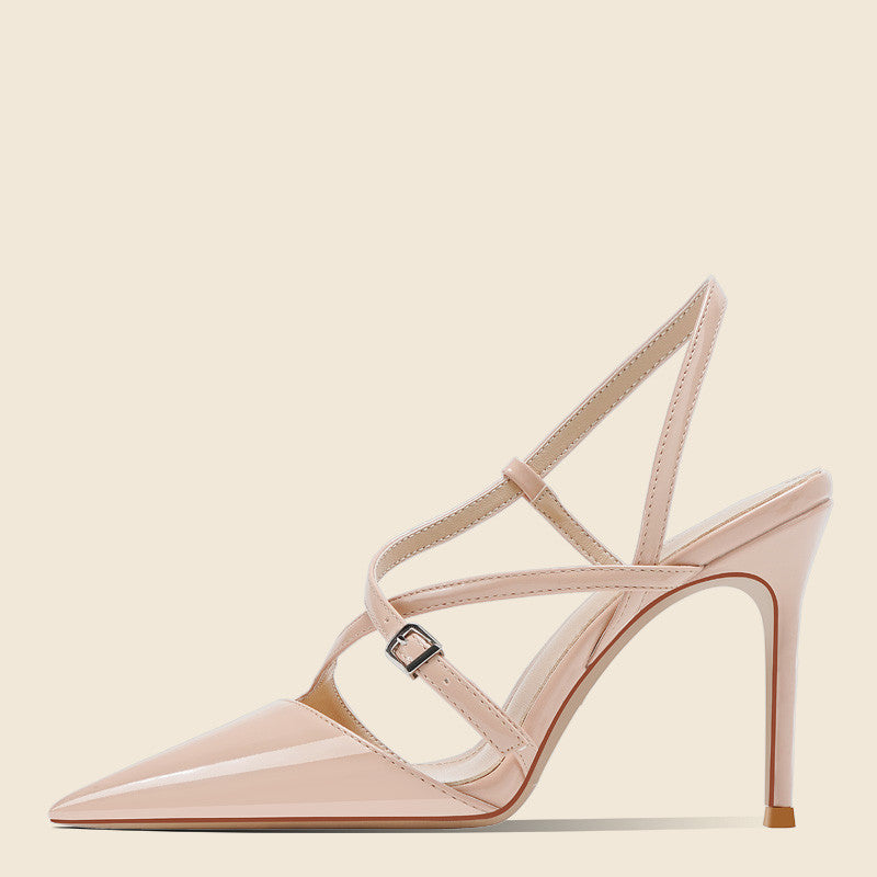 Einfarbige High Heel Sandalen – Bild 14 | LuxeStyle