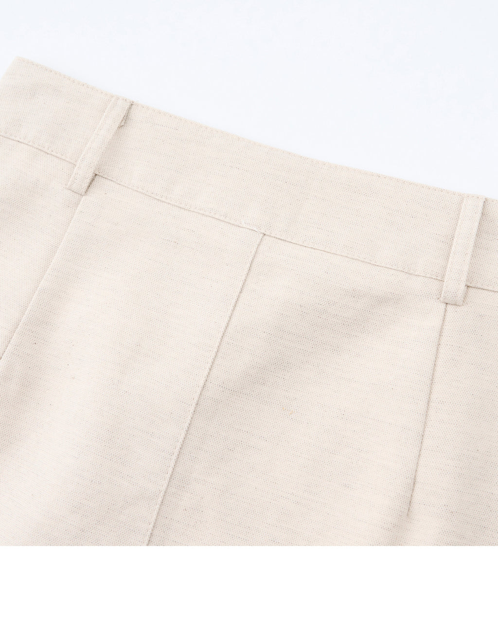 High-waist A-Linien Kleid aus Baumwoll-Leinen