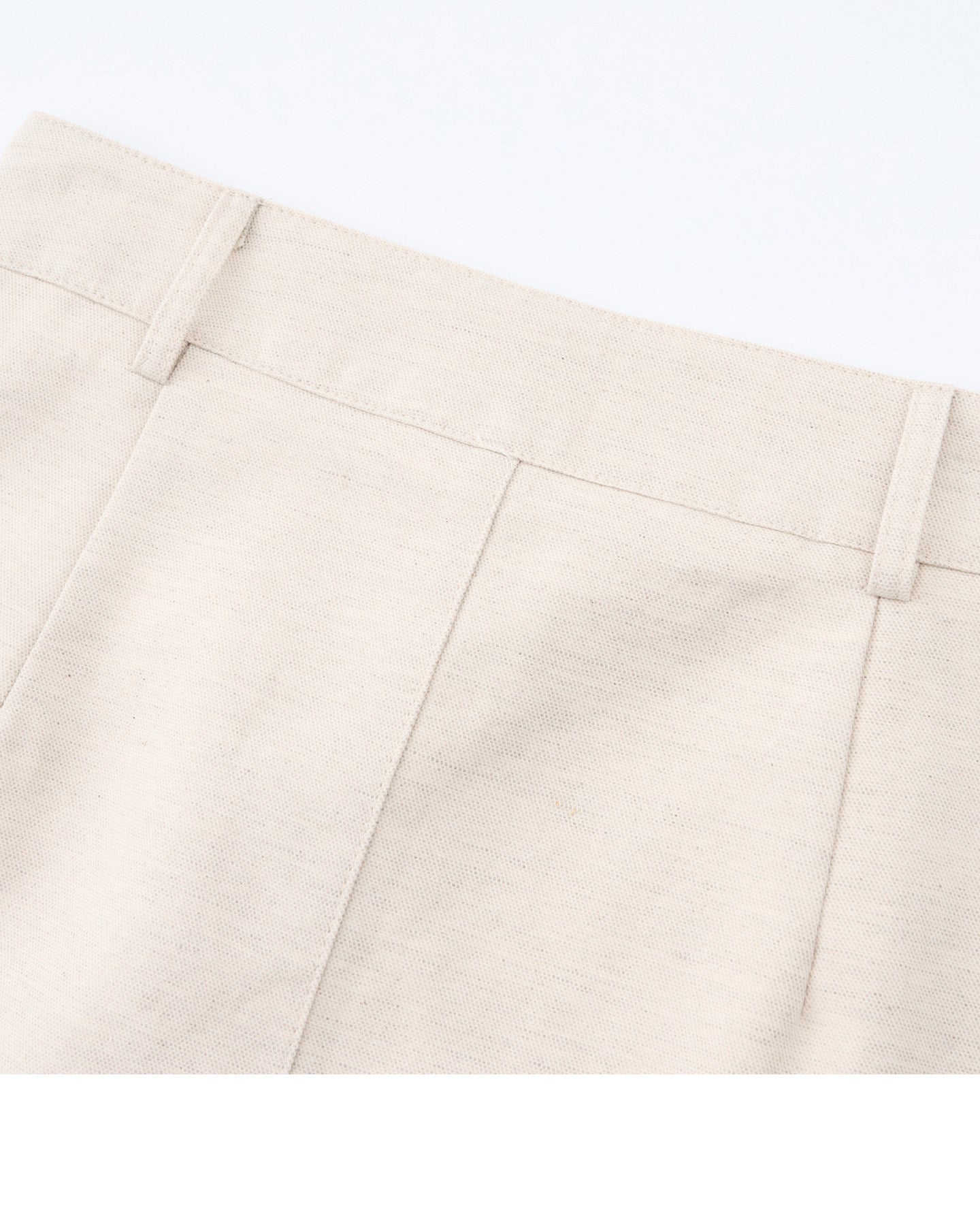 High-waist A-Linien Kleid aus Baumwoll-Leinen