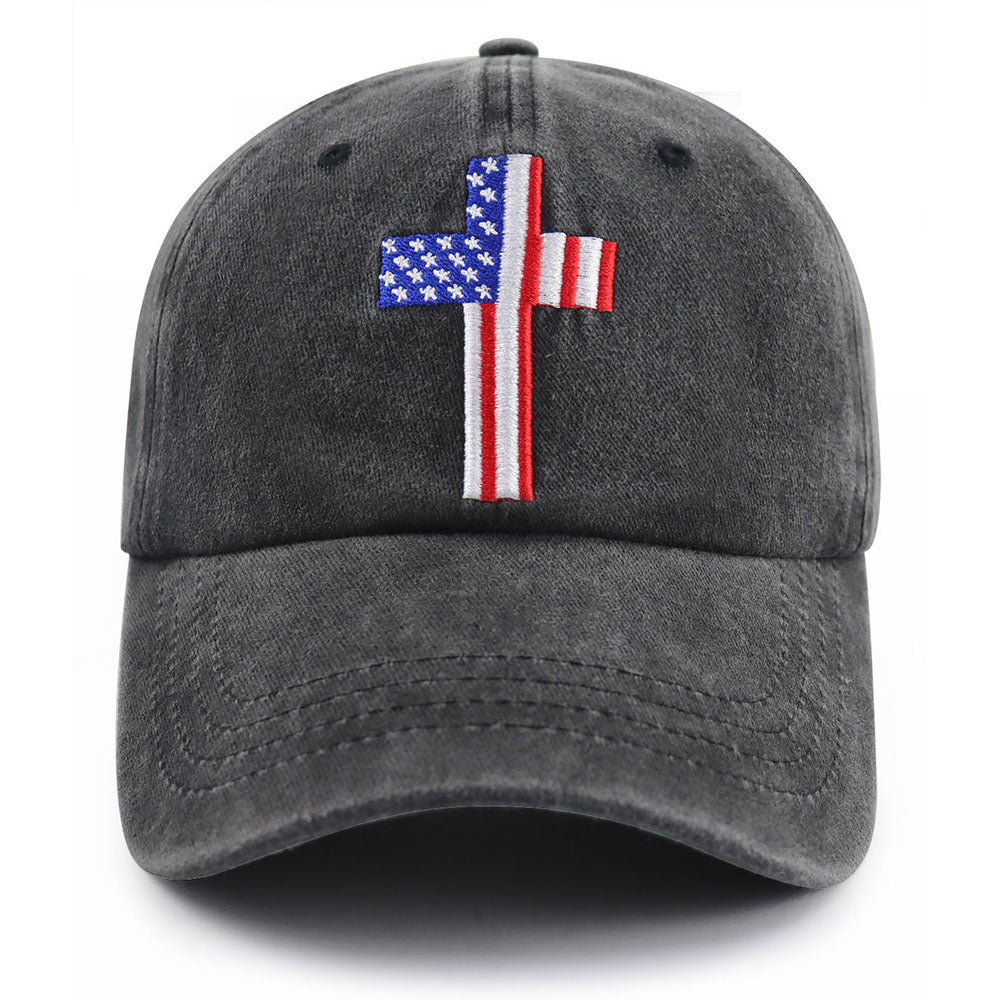 Baseball Cap mit Kreuz und US-Flagge