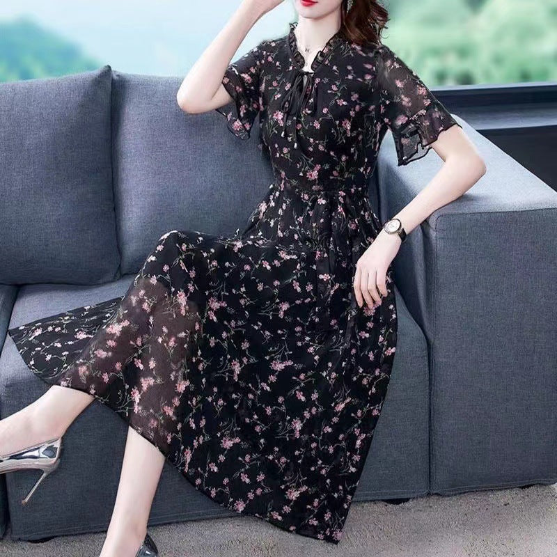 Blumen-Dress Damen XXL lang