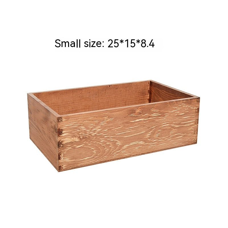 Holz-Aufbewahrungsbox im Retro-Stil