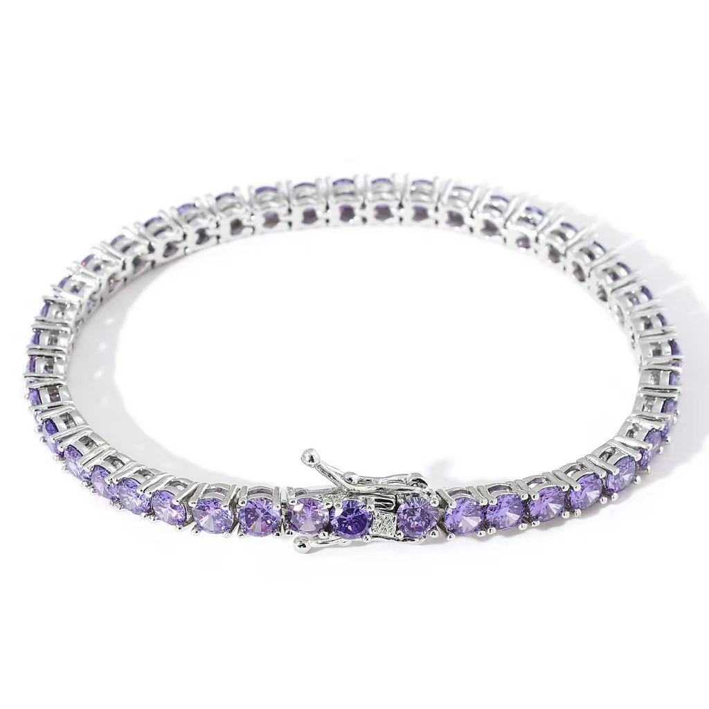 Buntes Zirkon-Tennisarmband im europäischen Stil – Bild 3 | LuxeStyle