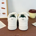 Weisse Plateau-Sneakers für Damen