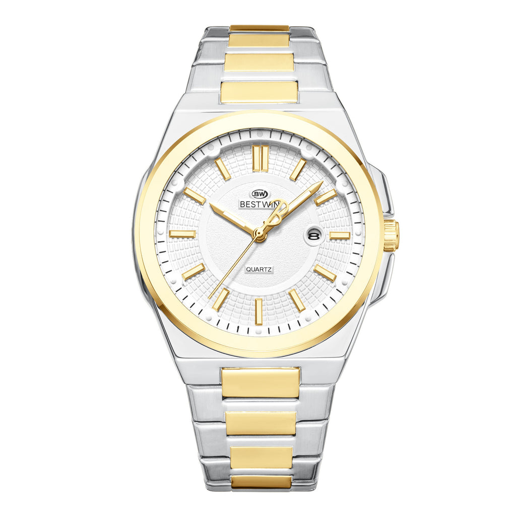 Herrenuhr mit Datumsanzeige und Leuchtzeigern