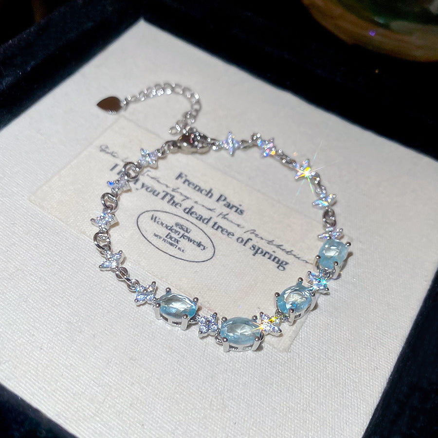 Zirkonia-Armreif im Diamant-Design mit Geschenkbox – Ansicht 2