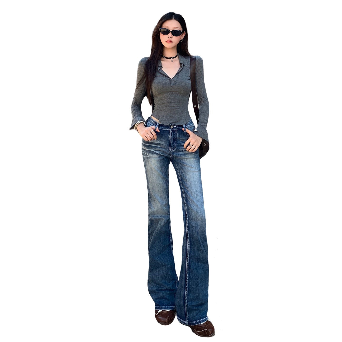 Vintage Jeans, schlank, Low-rise